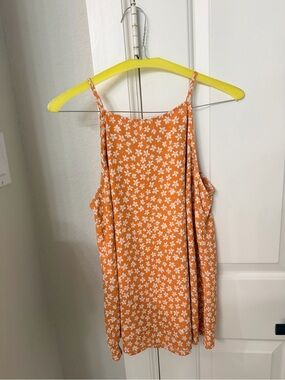 Floral Tank Top Small Boho Sleeveless Cami Spring Summer
